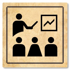 Školicí místnost, 80x80mm, pergamen, Utah